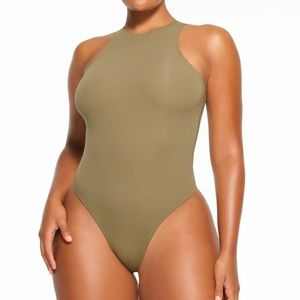FITS EVERYBODY HIGH NECK BODYSUIT | KHAKI - KHAKI
